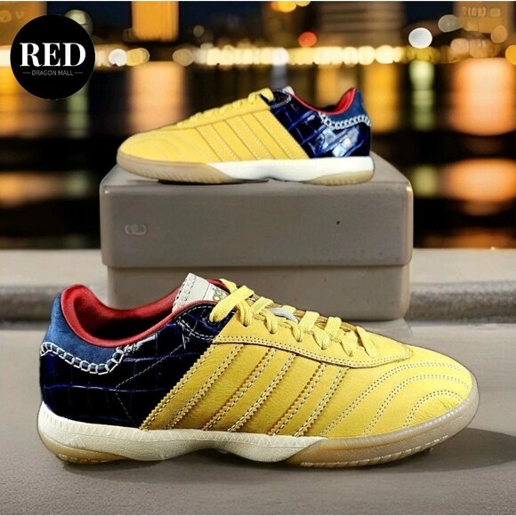 Adidas Wales Bonner Originals MN Samba Gold Navy IH8407 - Men's Size 10 - Picture 1 of 16